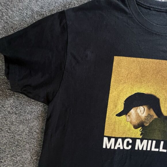 Mac Miller T Shirt Mens Large Black Short Sleeve Cotton Tour 2018 Hip Hop Music - Picture 5 of 10